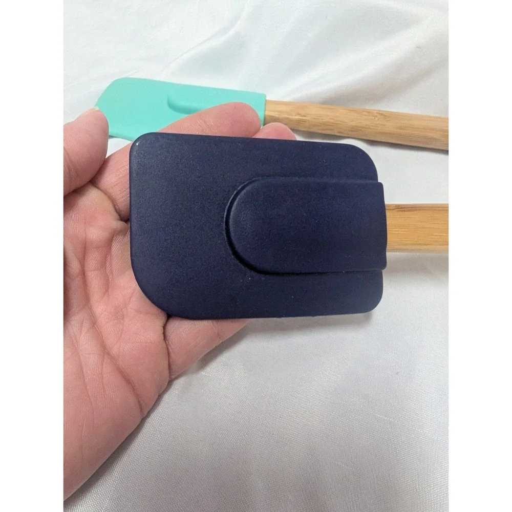 Fiesta Bamboo Silicone Spatula Set Of 2 Rubber Grip 14